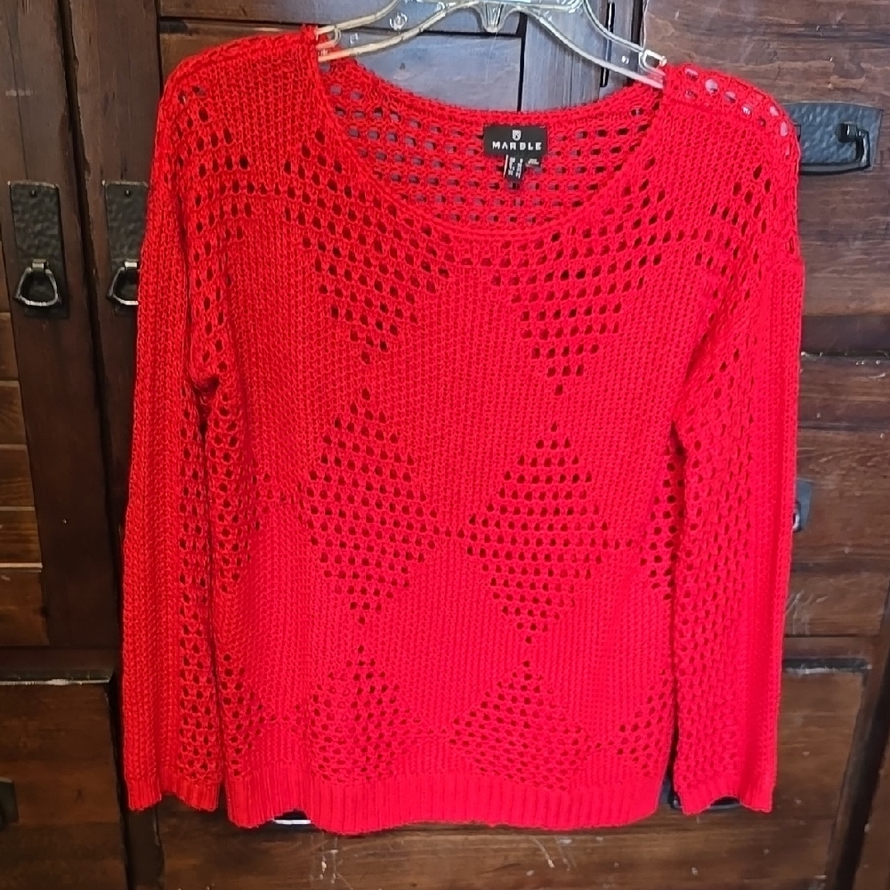 Marble Women's Red Sweater